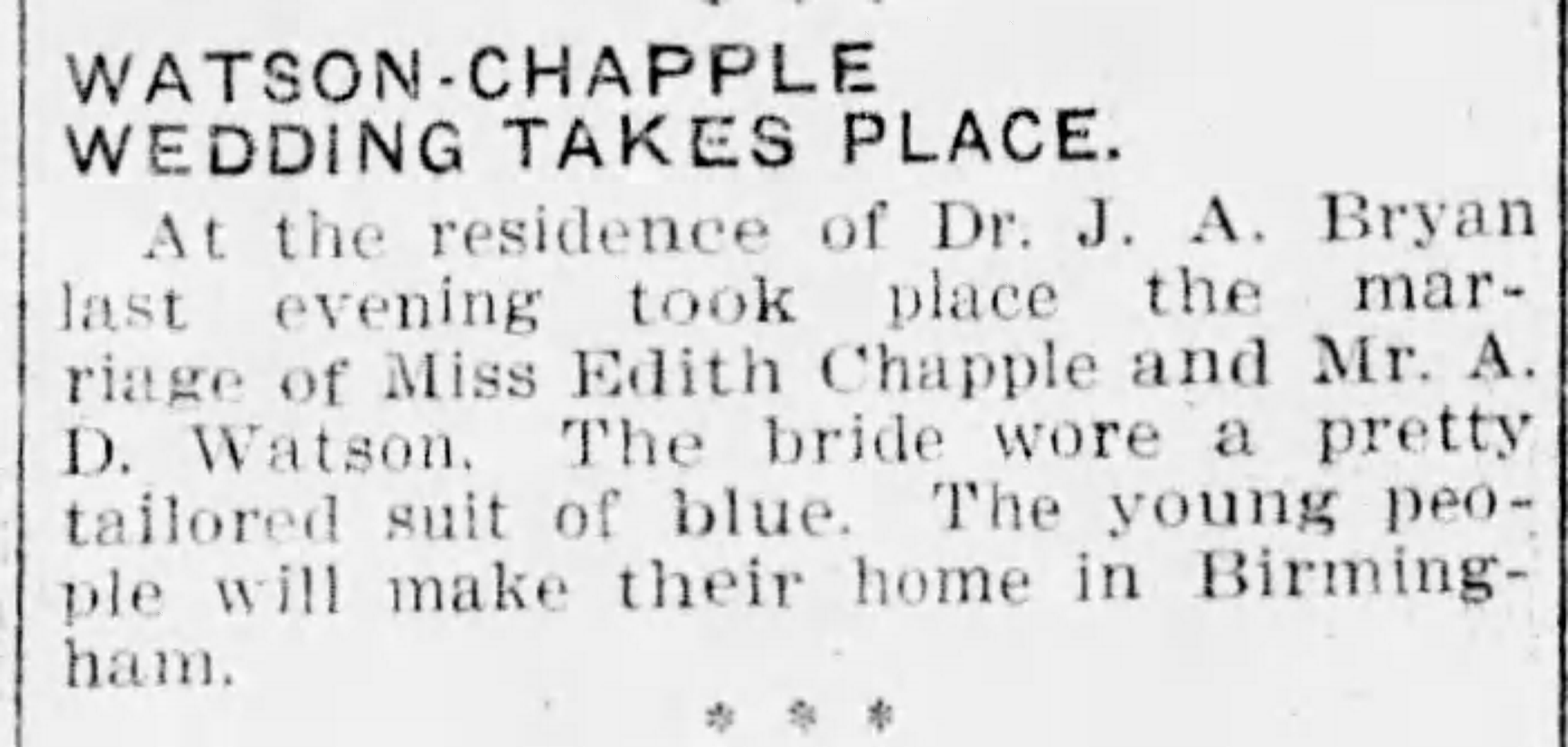 Edith Chapple-A.D. Watson